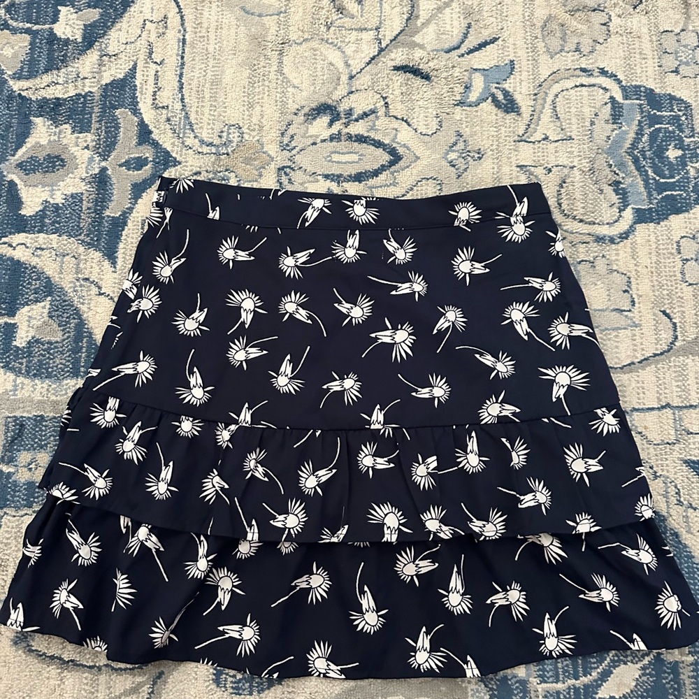 Floral Blue and White Women's Skirt